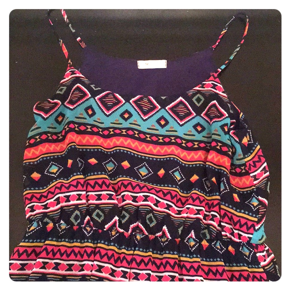High low patterned dress